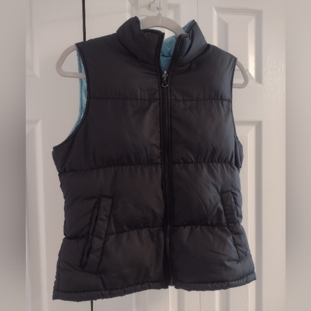 Big Chill Black & Blue Reversible Puffer Vest